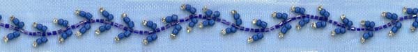 CRYSTAL BEADED EDGING - ROYAL